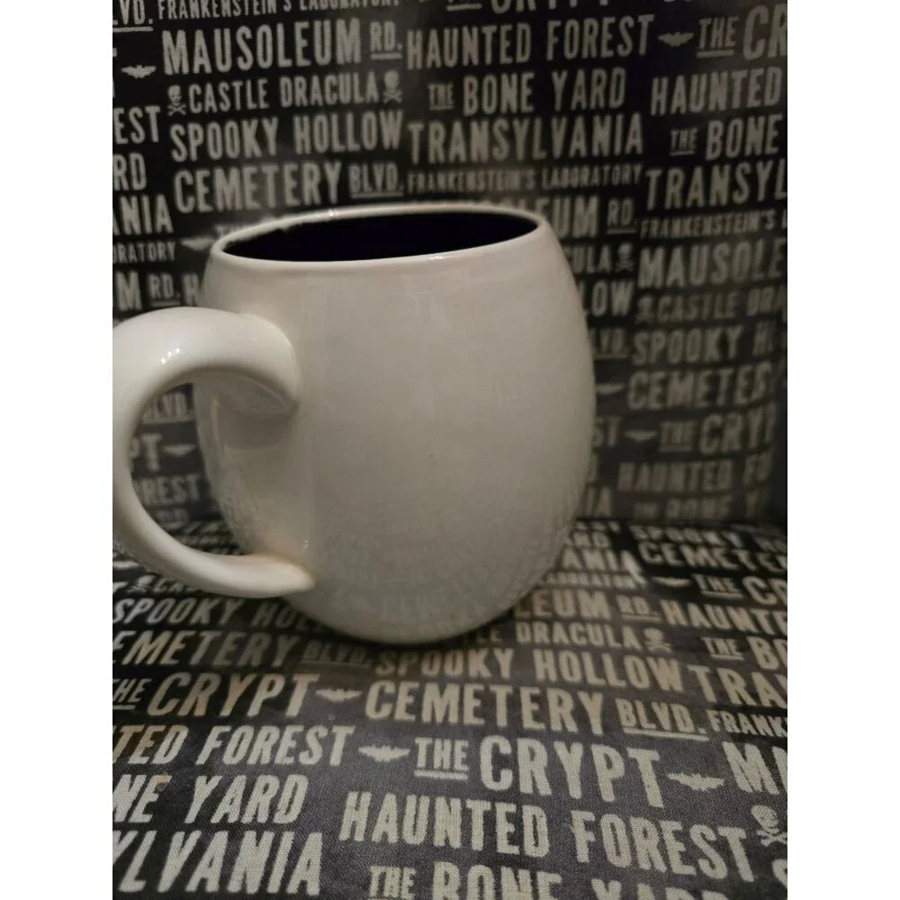 Rae Dunn Halloween Dancing Skeleton Halloween Coffee Mug